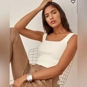 Reformation White Sweater Tank